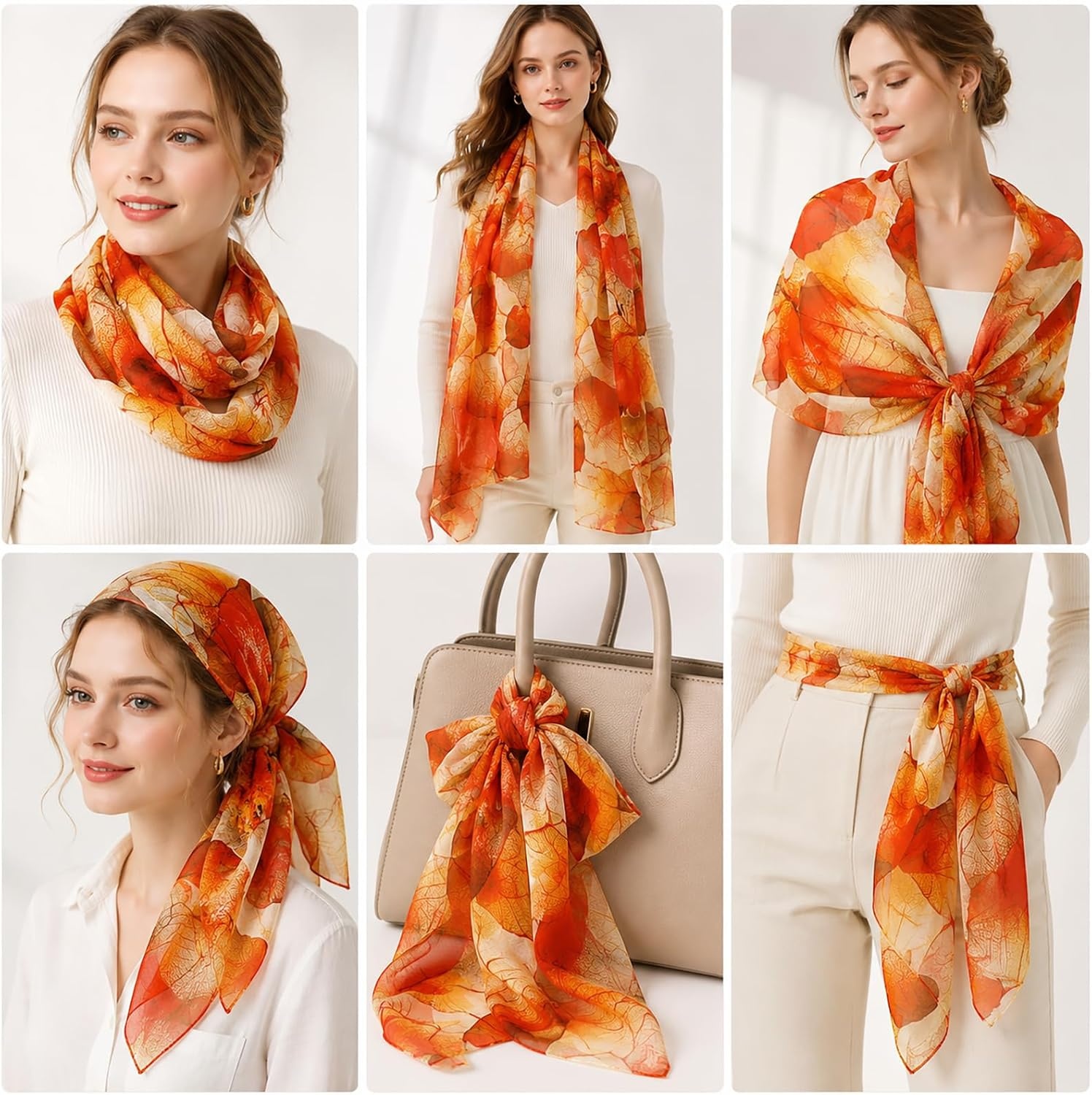 image:imageFAIRYGATE Schals amp Tcher fr Damen Seidenschals Damen Leicht Seidentuch Chiffon Silk Schal Halstuch Tuch Geschenk Frauen 20A41DA4114