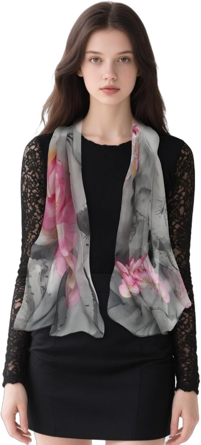 image:imageFAIRYGATE Schals amp Tcher fr Damen Seidenschals Damen Leicht Seidentuch Chiffon Silk Schal Halstuch Tuch Geschenk Frauen 20A41DA4118