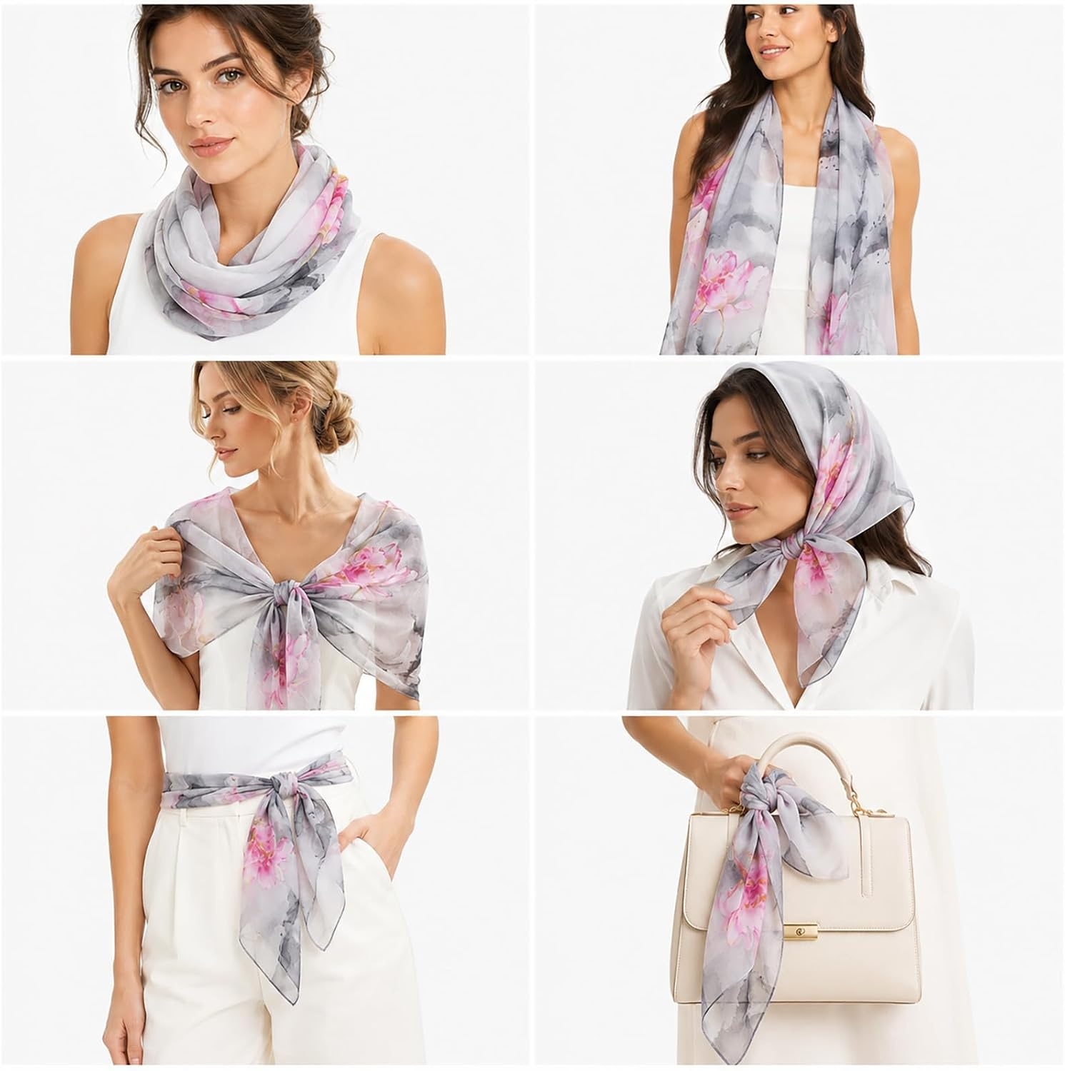 image:imageFAIRYGATE Schals amp Tcher fr Damen Seidenschals Damen Leicht Seidentuch Chiffon Silk Schal Halstuch Tuch Geschenk Frauen 20A41DA4118