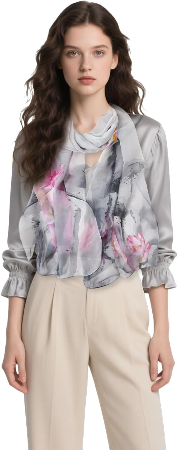 image:imageFAIRYGATE Schals amp Tcher fr Damen Seidenschals Damen Leicht Seidentuch Chiffon Silk Schal Halstuch Tuch Geschenk Frauen 20A41DA4118