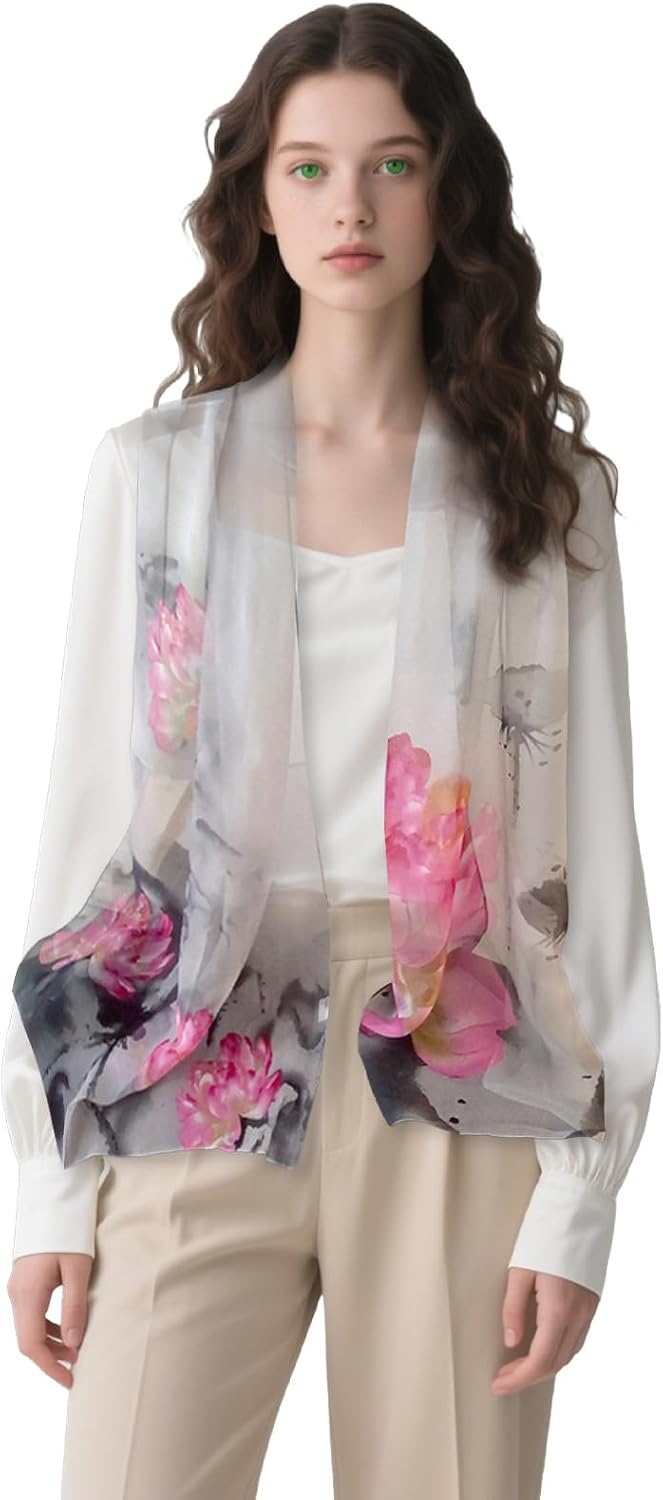 image:imageFAIRYGATE Schals amp Tcher fr Damen Seidenschals Damen Leicht Seidentuch Chiffon Silk Schal Halstuch Tuch Geschenk Frauen 20A41DA4118