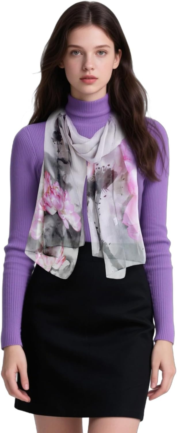 image:imageFAIRYGATE Schals amp Tcher fr Damen Seidenschals Damen Leicht Seidentuch Chiffon Silk Schal Halstuch Tuch Geschenk Frauen 20A41DA4118