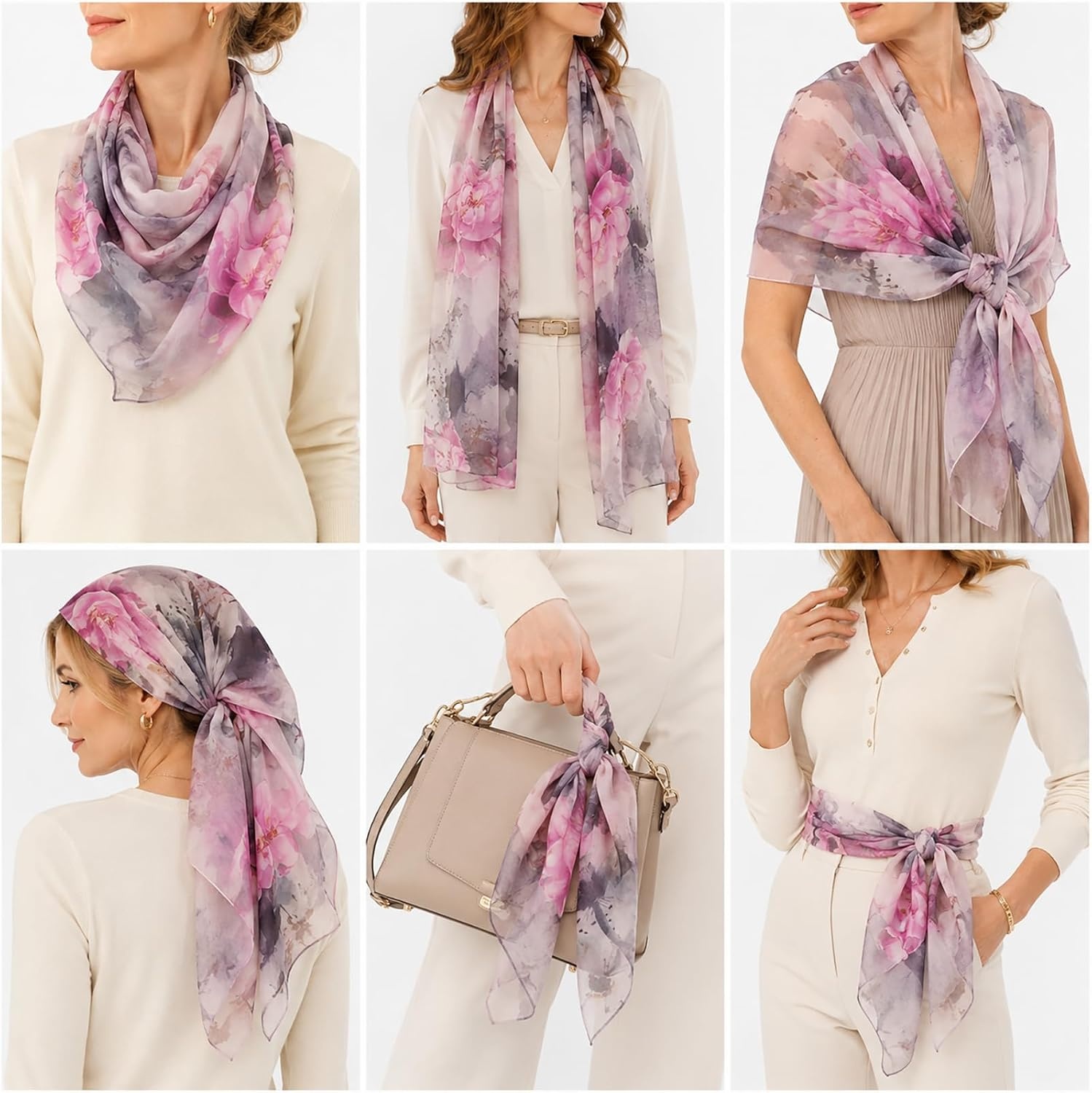 image:imageFAIRYGATE Schals amp Tcher fr Damen Seidenschals Damen Leicht Seidentuch Chiffon Silk Schal Halstuch Tuch Geschenk Frauen 20A41DA4119