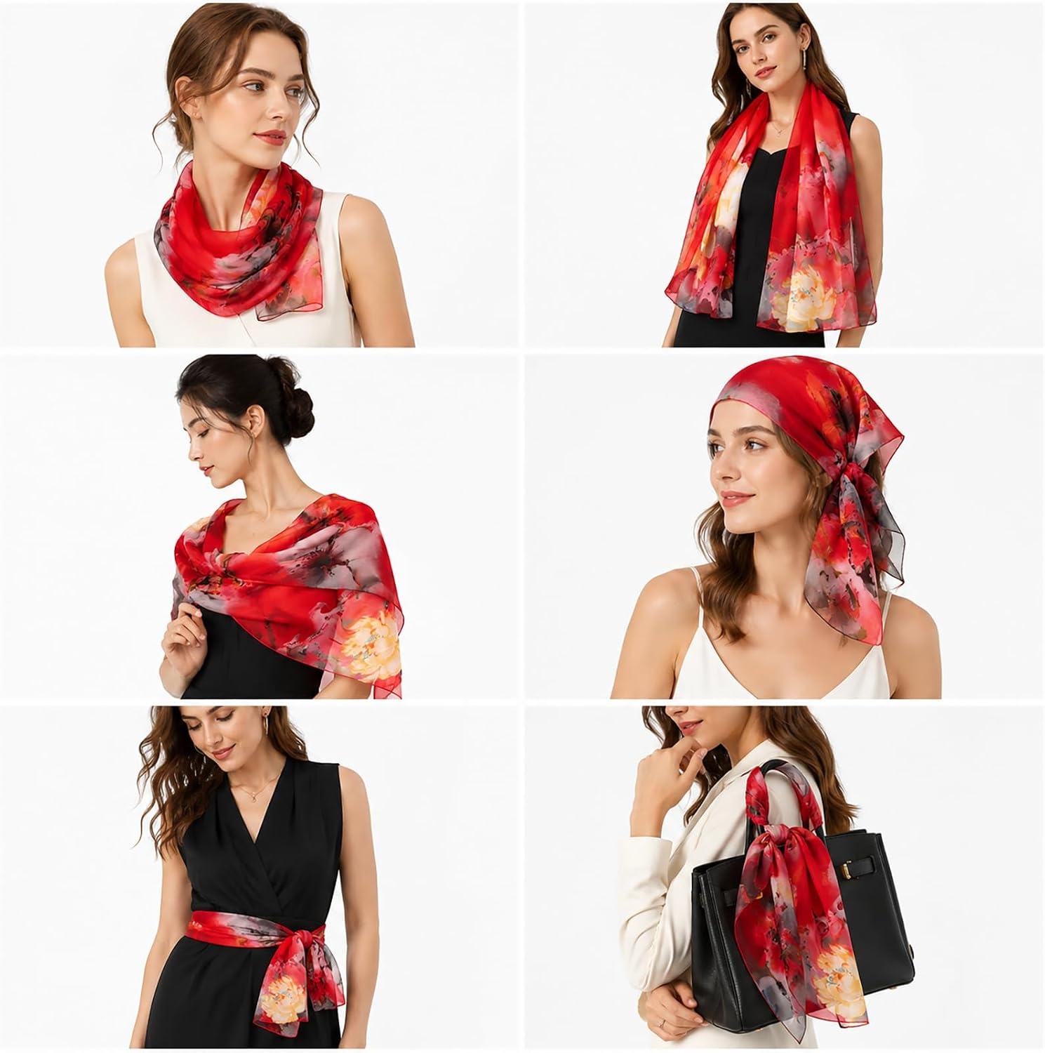 image:imageFAIRYGATE Schals amp Tcher fr Damen Seidenschals Damen Leicht Seidentuch Chiffon Silk Schal Halstuch Tuch Geschenk Frauen 20A41DA4120