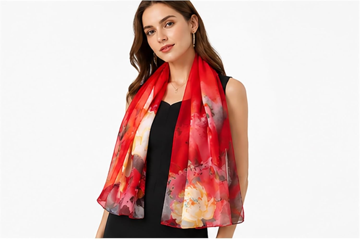 image:imageFAIRYGATE Schals amp Tcher fr Damen Seidenschals Damen Leicht Seidentuch Chiffon Silk Schal Halstuch Tuch Geschenk Frauen 20A41DA4120