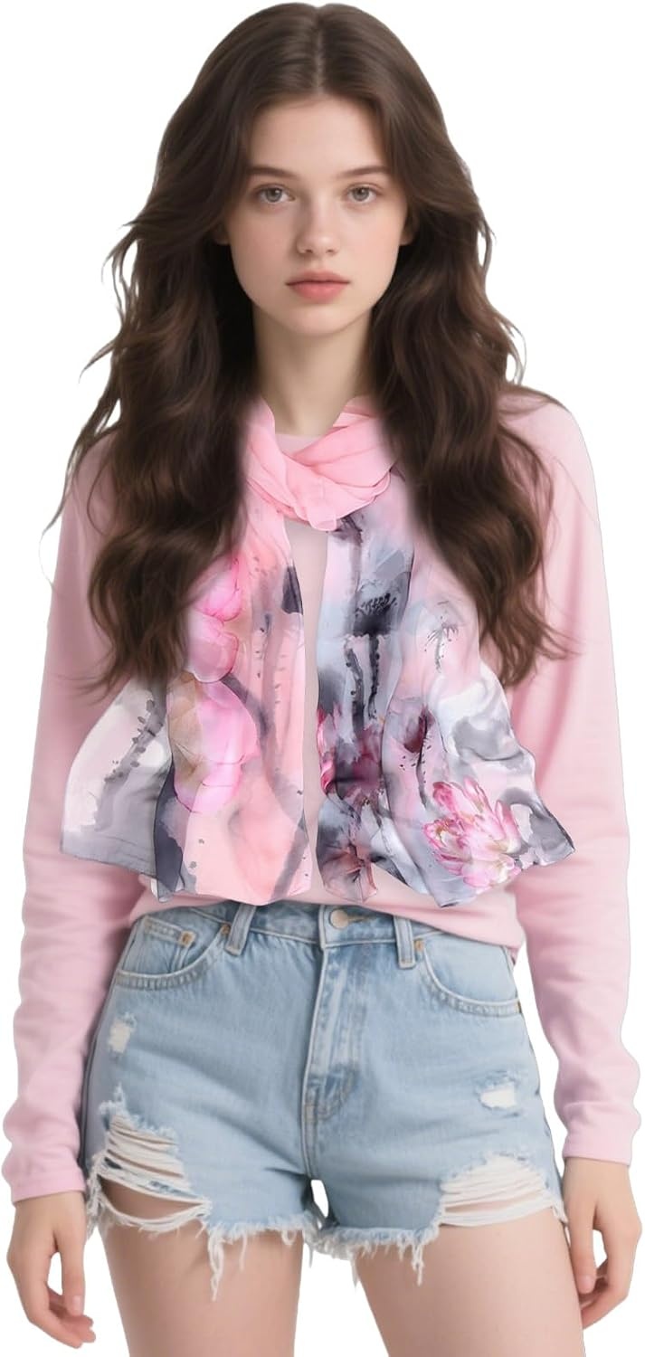 image:imageFAIRYGATE Schals amp Tcher fr Damen Seidenschals Damen Leicht Seidentuch Chiffon Silk Schal Halstuch Tuch Geschenk Frauen 20A41DA4121