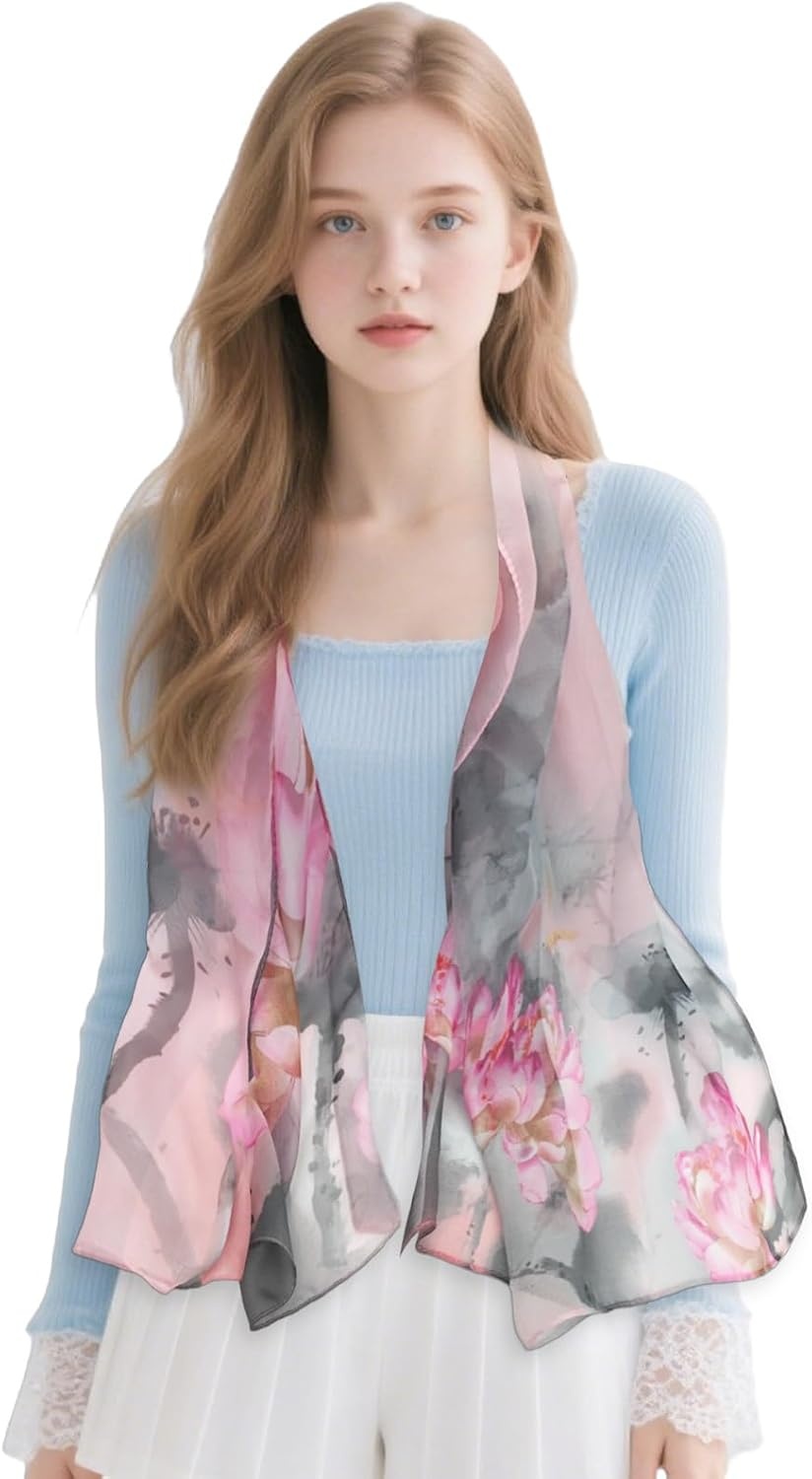 image:imageFAIRYGATE Schals amp Tcher fr Damen Seidenschals Damen Leicht Seidentuch Chiffon Silk Schal Halstuch Tuch Geschenk Frauen 20A41DA4121