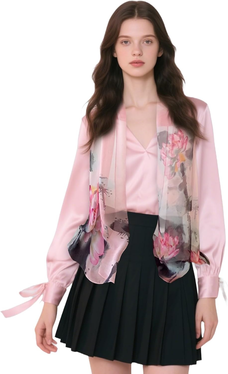 image:imageFAIRYGATE Schals amp Tcher fr Damen Seidenschals Damen Leicht Seidentuch Chiffon Silk Schal Halstuch Tuch Geschenk Frauen 20A41DA4121