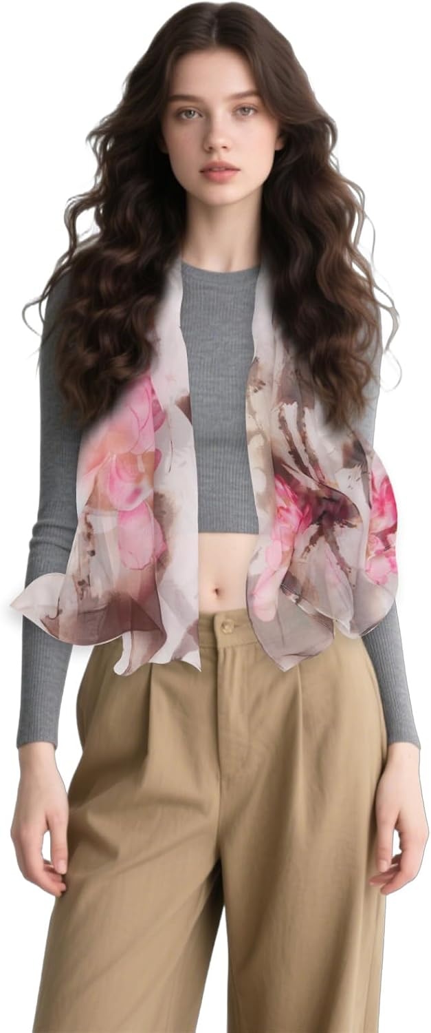 image:imageFAIRYGATE Schals amp Tcher fr Damen Seidenschals Damen Leicht Seidentuch Chiffon Silk Schal Halstuch Tuch Geschenk Frauen 20A41FDKRA4124