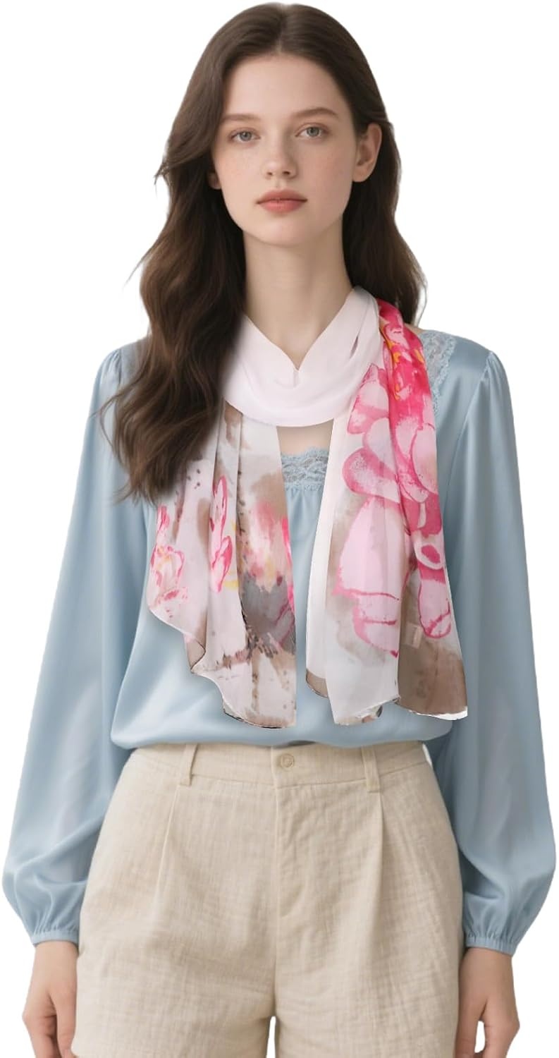 image:imageFAIRYGATE Schals amp Tcher fr Damen Seidenschals Damen Leicht Seidentuch Chiffon Silk Schal Halstuch Tuch Geschenk Frauen 20A41FDKRA4124