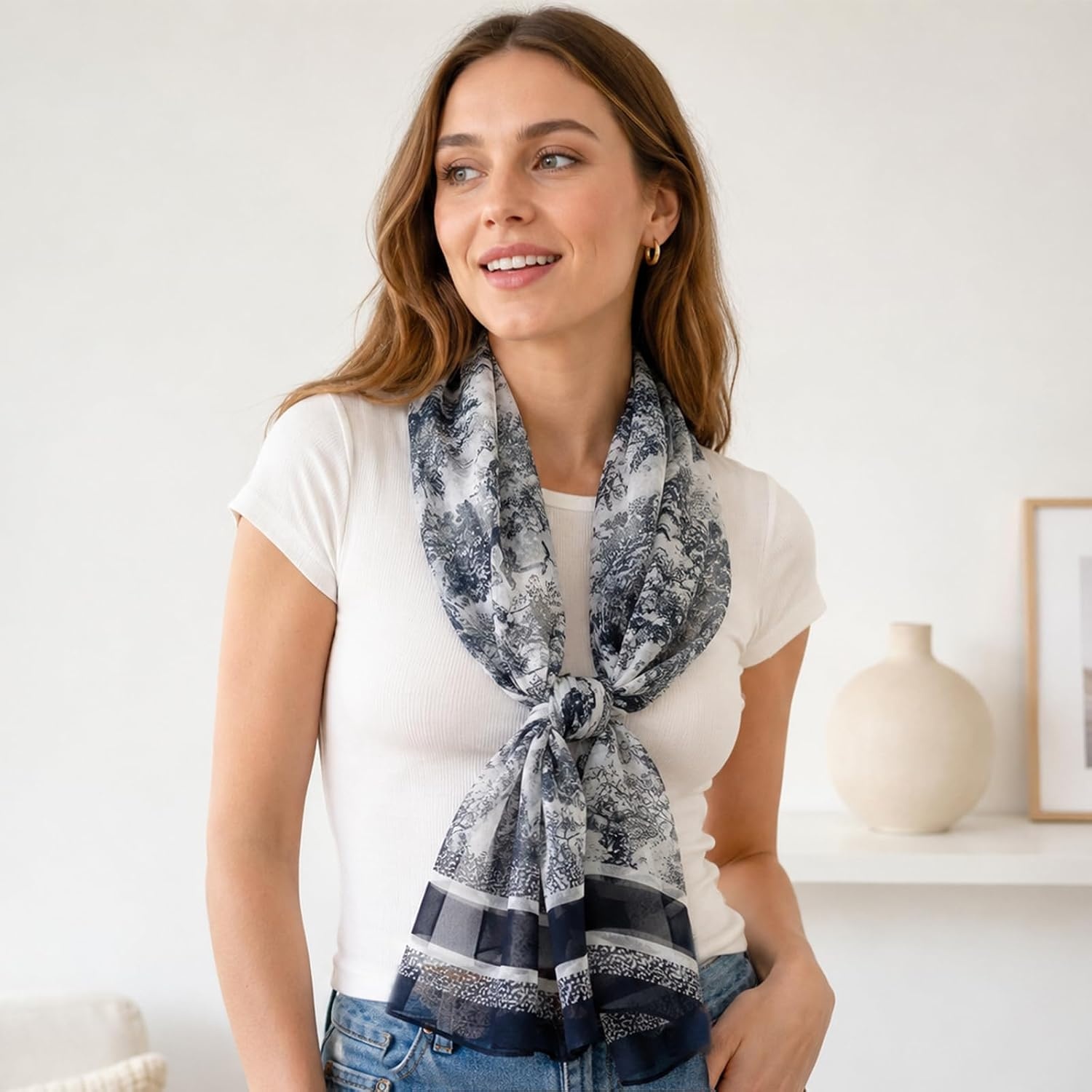image:imageFAIRYGATE Schals amp Tcher fr Damen Seidenschals Damen Leicht Seidentuch Chiffon Silk Schal Halstuch Tuch Geschenk Frauen 20A41FDKRA5131