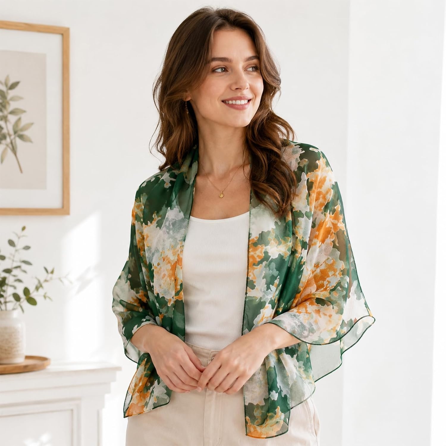 image:imageFAIRYGATE Schals amp Tcher fr Damen Seidenschals Damen Leicht Seidentuch Chiffon Silk Schal Halstuch Tuch Geschenk Frauen 20A41FDKRA5136
