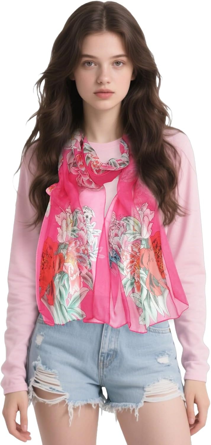 image:imageFAIRYGATE Schals amp Tcher fr Damen Seidenschals Damen Leicht Seidentuch Chiffon Silk Schal Halstuch Tuch Geschenk Frauen 20A41Fdkra5106