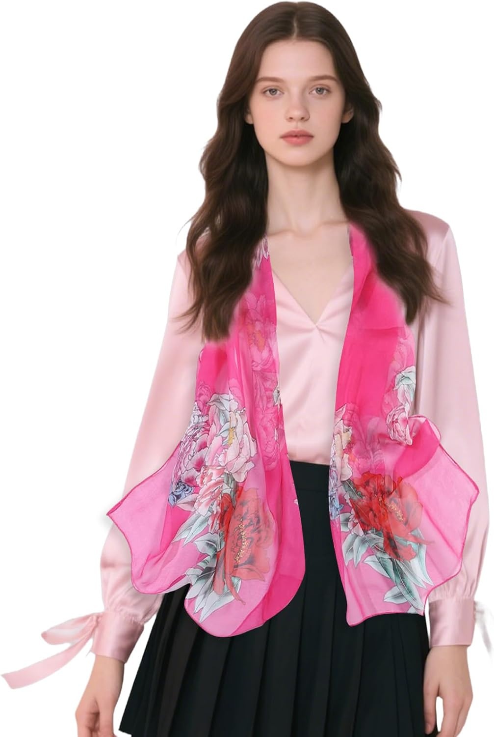 image:imageFAIRYGATE Schals amp Tcher fr Damen Seidenschals Damen Leicht Seidentuch Chiffon Silk Schal Halstuch Tuch Geschenk Frauen 20A41Fdkra5106
