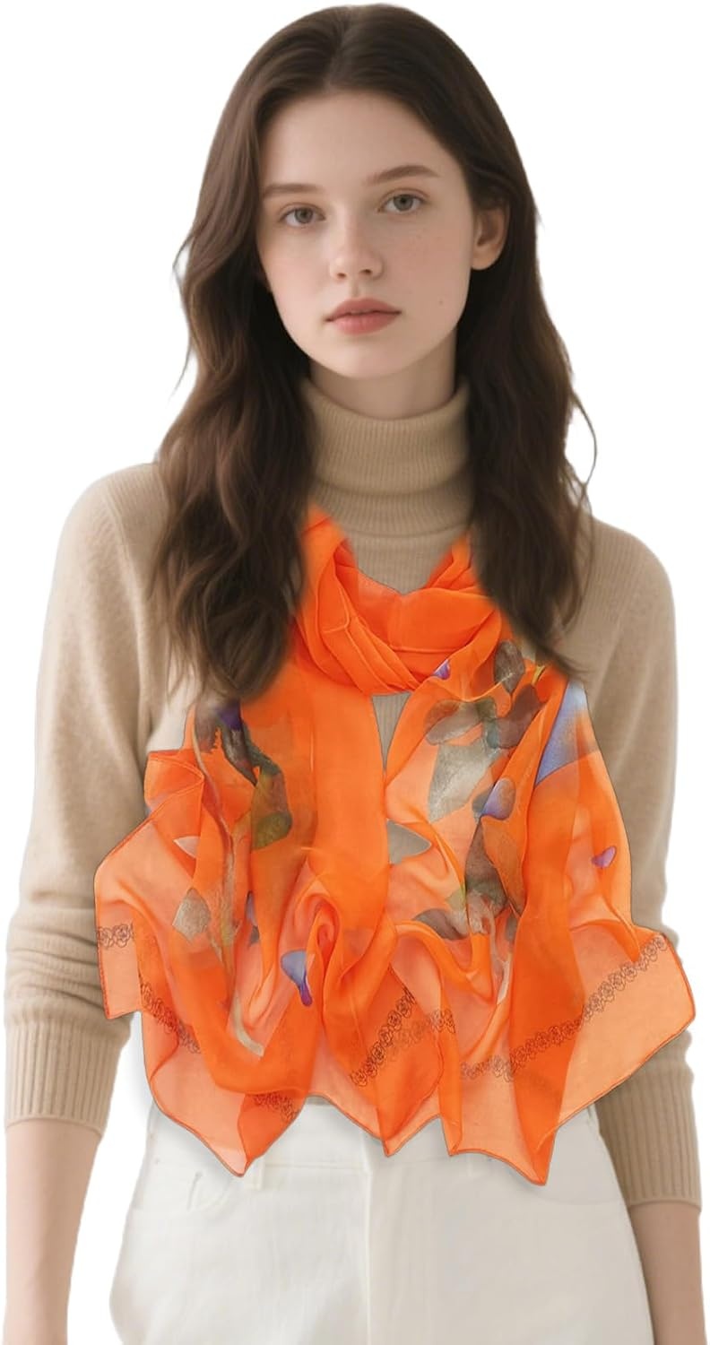 image:imageFAIRYGATE Schals amp Tcher fr Damen Seidenschals Damen Leicht Seidentuch Chiffon Silk Schal Halstuch Tuch Geschenk Frauen 20A41Fdkra5116