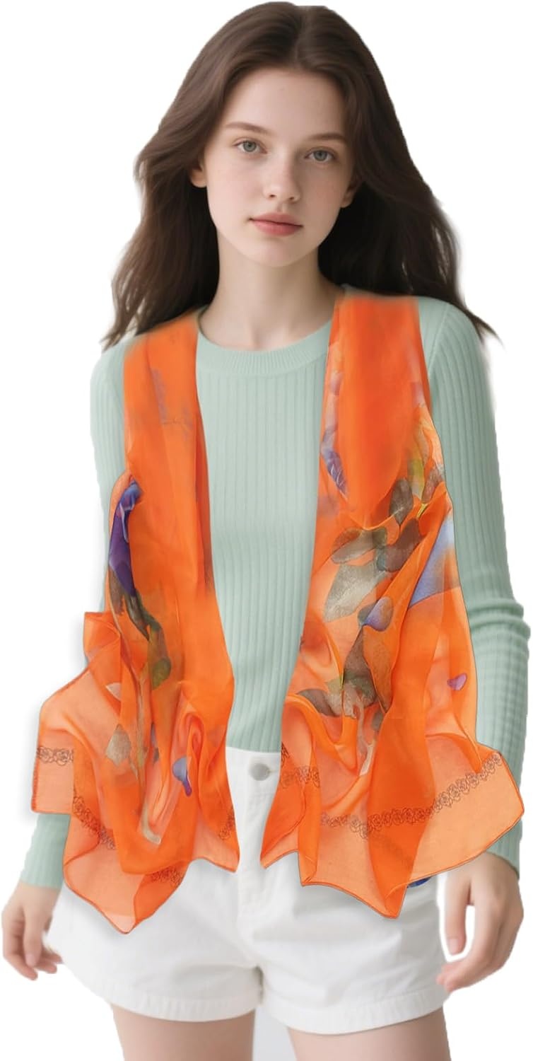 image:imageFAIRYGATE Schals amp Tcher fr Damen Seidenschals Damen Leicht Seidentuch Chiffon Silk Schal Halstuch Tuch Geschenk Frauen 20A41Fdkra5116