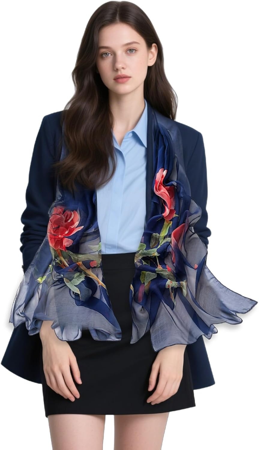 image:imageFAIRYGATE Schals amp Tcher fr Damen Seidenschals Damen Leicht Seidentuch Chiffon Silk Schal Halstuch Tuch Geschenk Frauen 20A41Fdkra5121