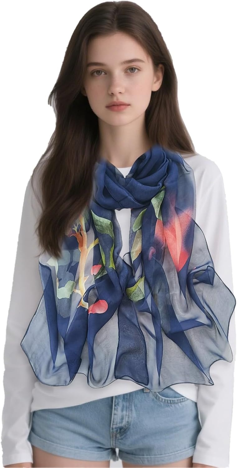 image:imageFAIRYGATE Schals amp Tcher fr Damen Seidenschals Damen Leicht Seidentuch Chiffon Silk Schal Halstuch Tuch Geschenk Frauen 20A41Fdkra5121