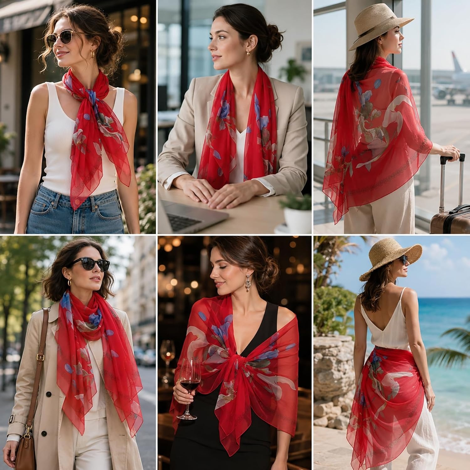 image:imageFAIRYGATE Schals amp Tcher fr Damen Seidenschals Damen Leicht Seidentuch Chiffon Silk Schal Halstuch Tuch Geschenk Frauen 20A41Fdkra5122