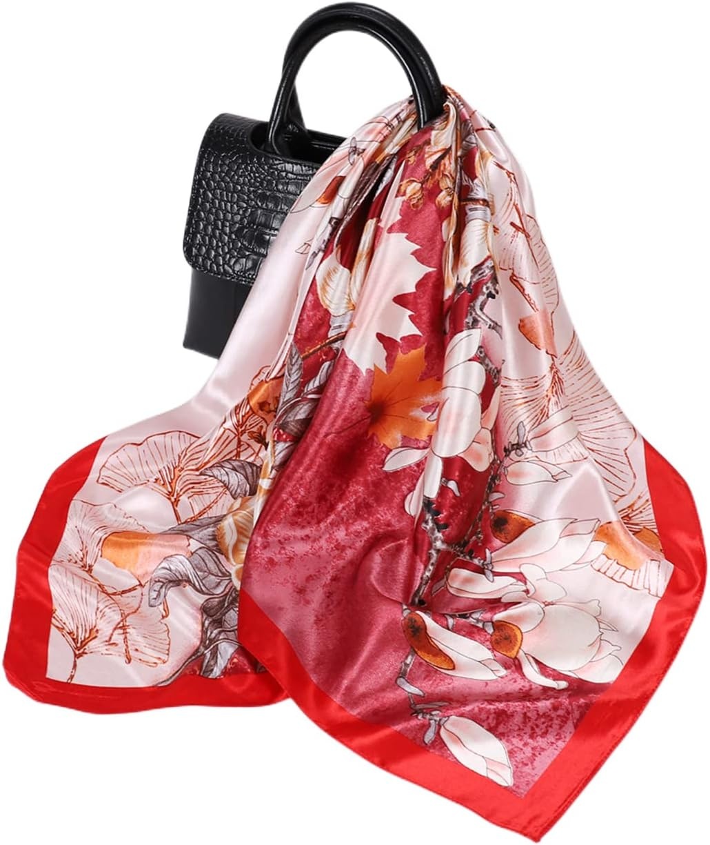 image:imageFAIRYGATE Seide Schal Damen Halstcher Seidentuch Schals Halstuch Seidenschal Scarf Bandana Taschentuch Handgelenk Kopftcher Einheitsgre 78D90023