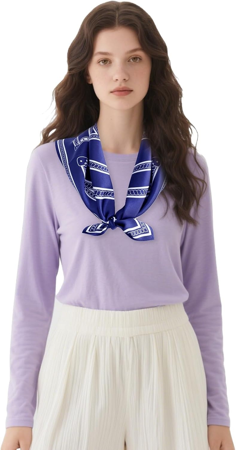 image:imageFAIRYGATE Seide Schal Damen Halstcher Seidentuch Schals Halstuch Seidenschal Scarf Bandana Taschentuch Handgelenk Kopftcher Einheitsgre 78Fdas28012