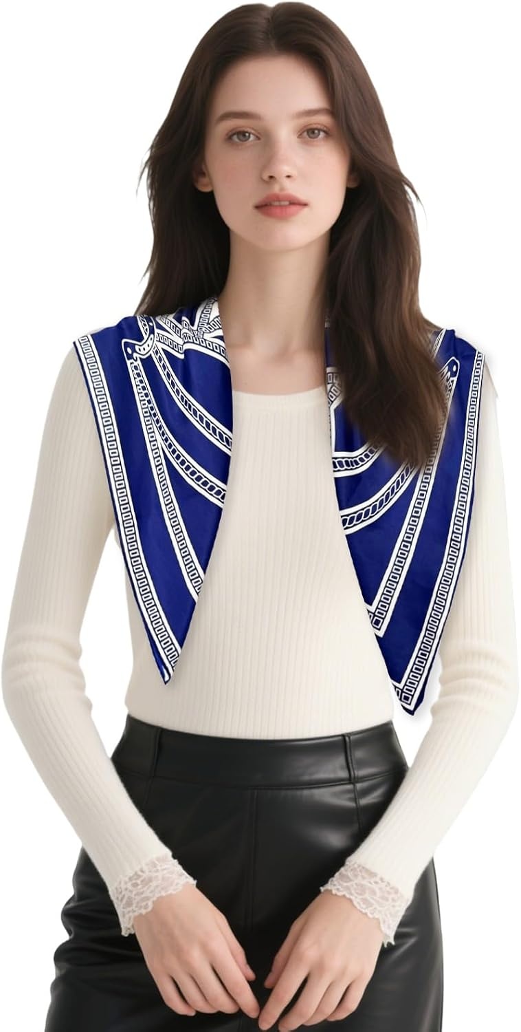 image:imageFAIRYGATE Seide Schal Damen Halstcher Seidentuch Schals Halstuch Seidenschal Scarf Bandana Taschentuch Handgelenk Kopftcher Einheitsgre 78Fdas28012