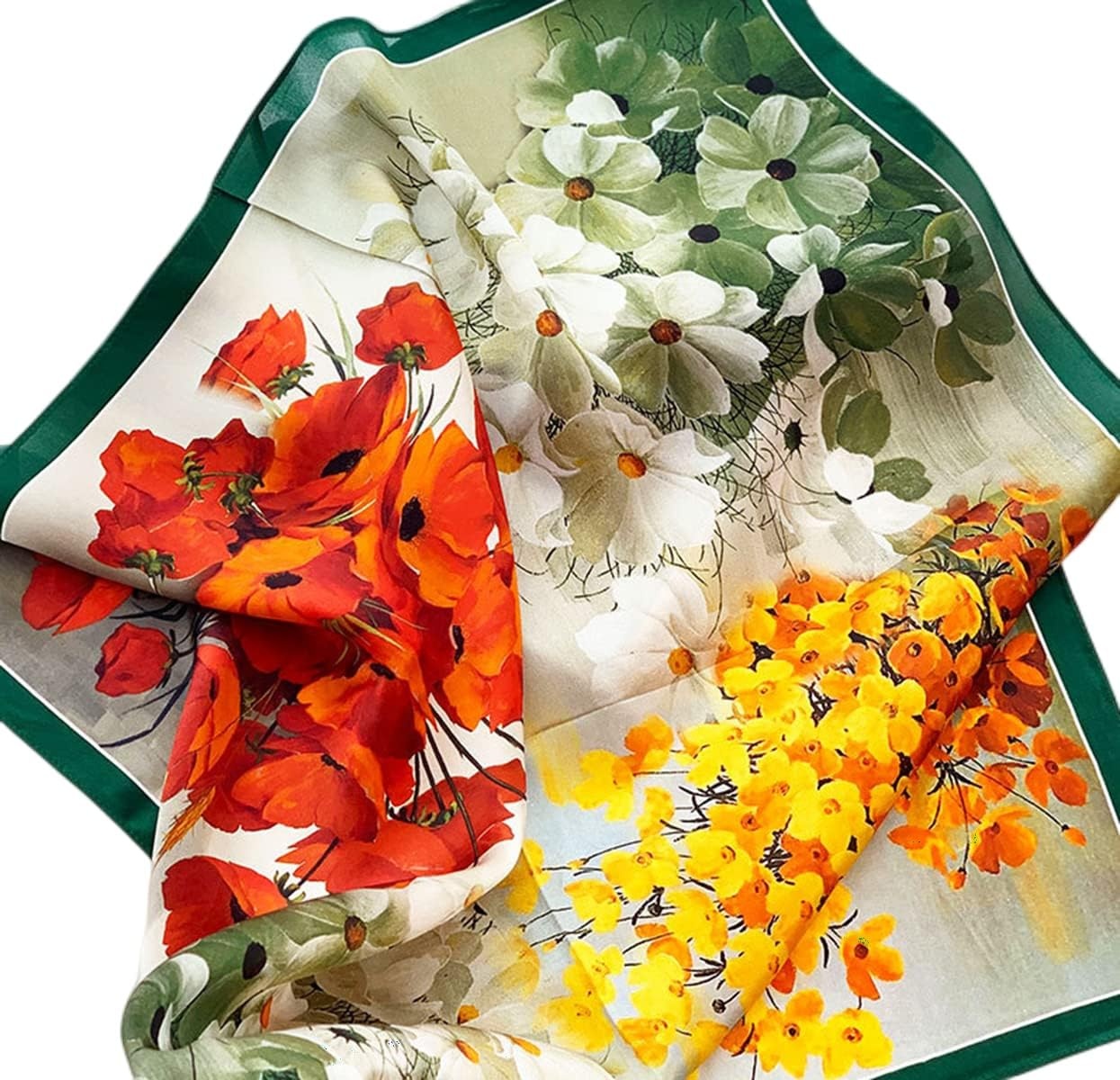 image:imageFAIRYGATE Seide Schal Damen Halstcher Seidentuch Schals Halstuch Seidenschal Scarf Bandana Taschentuch Handgelenk Kopftcher Einheitsgre 78Fdas28022