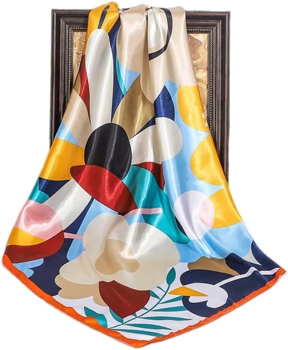 image:imageFAIRYGATE Seide Schal Damen Halstcher Seidentuch Schals Halstuch Seidenschal Scarf Bandana Taschentuch Handgelenk Kopftcher Einheitsgre 78Fdas28025