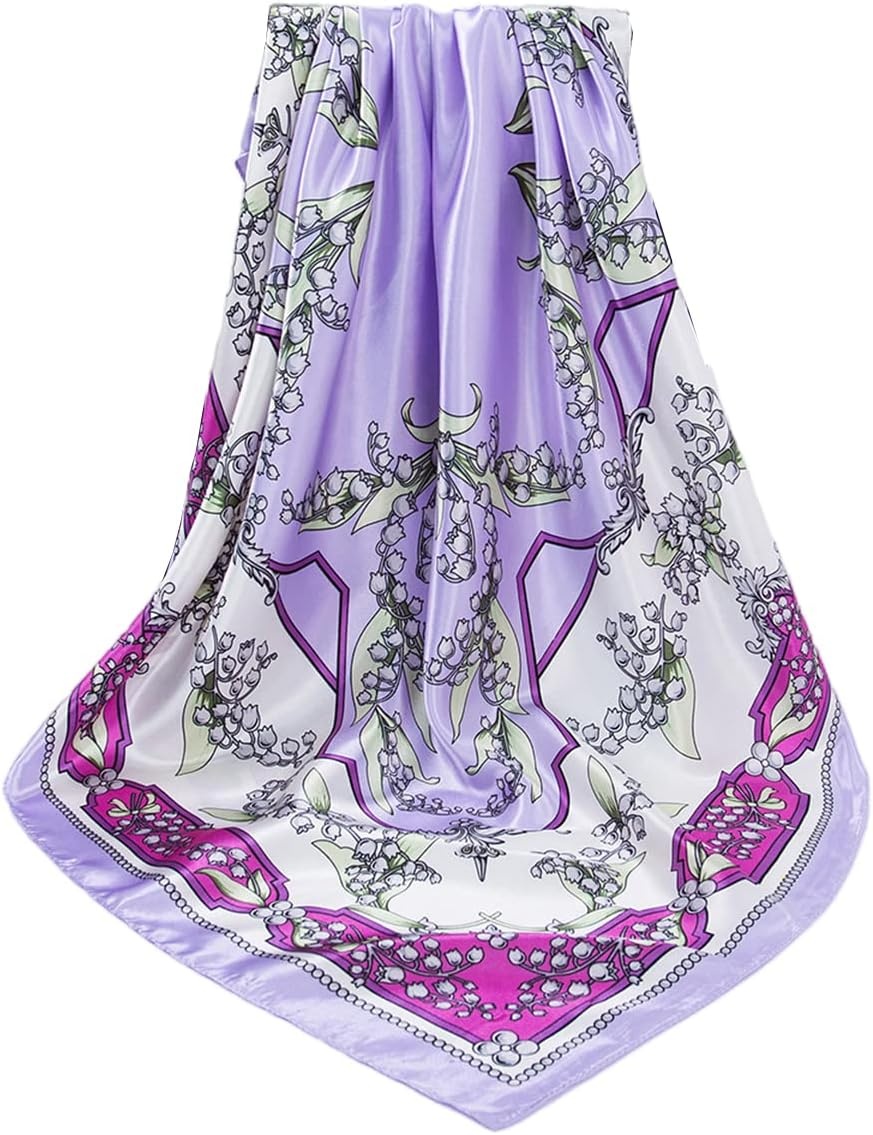 image:imageFAIRYGATE Seide Schal Damen Halstcher Seidentuch Schals Halstuch Seidenschal Scarf Bandana Taschentuch Handgelenk Kopftcher Einheitsgre 78Fdgh73014