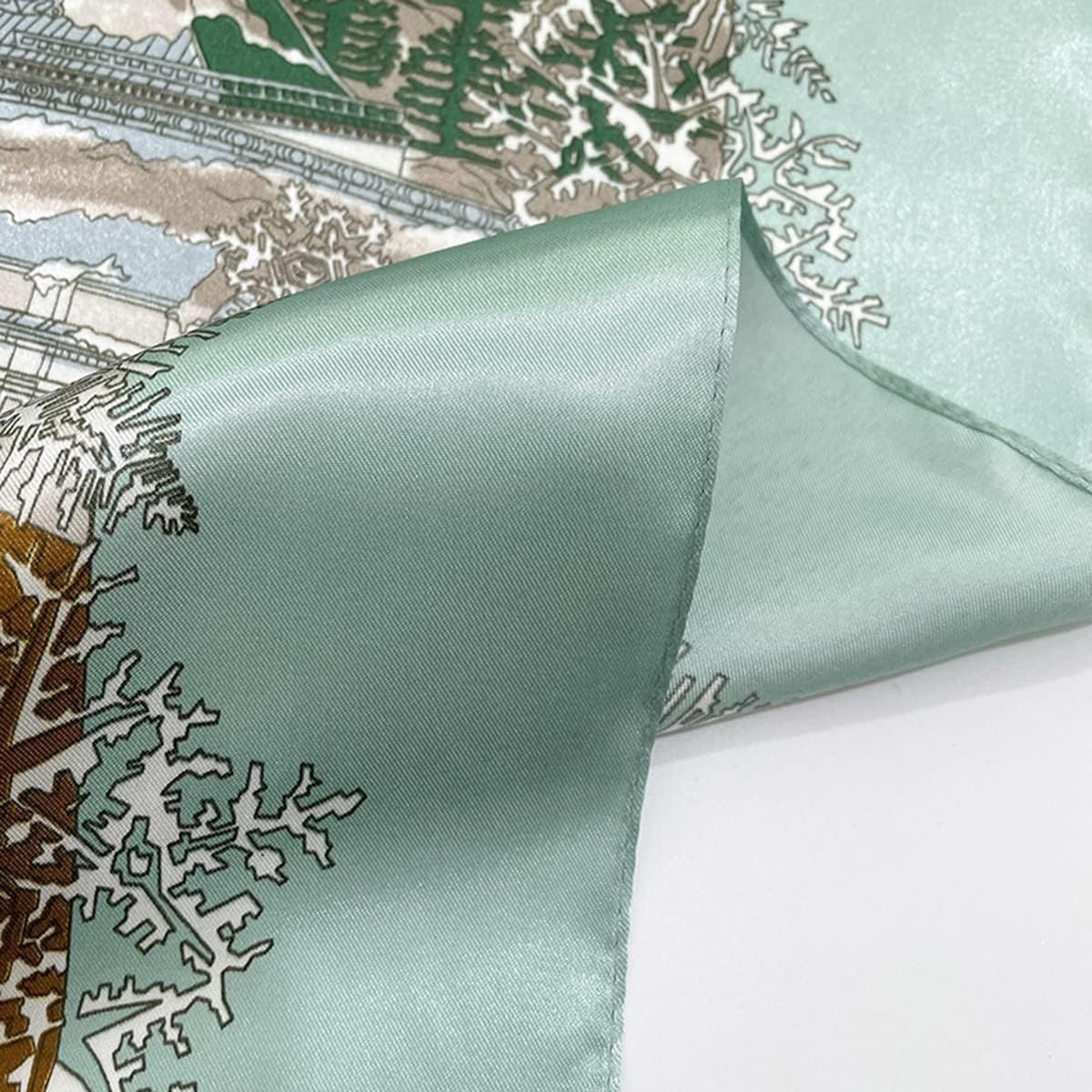 image:imageFAIRYGATE Seide Schal Damen Halstcher Seidentuch Schals Halstuch Seidenschal Scarf Bandana Taschentuch Handgelenk Kopftcher Einheitsgre 78Fdgh90015