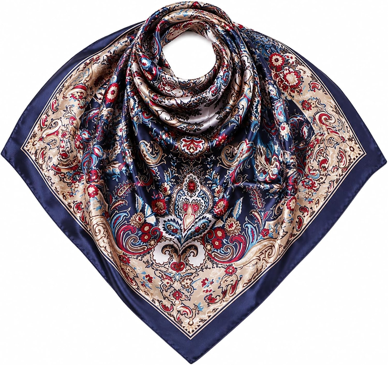 image:imageFAIRYGATE Seide Schal Damen Halstcher Seidentuch Schals Halstuch Seidenschal Scarf Bandana Taschentuch Handgelenk Kopftcher Einheitsgre 78Fdhzl61023
