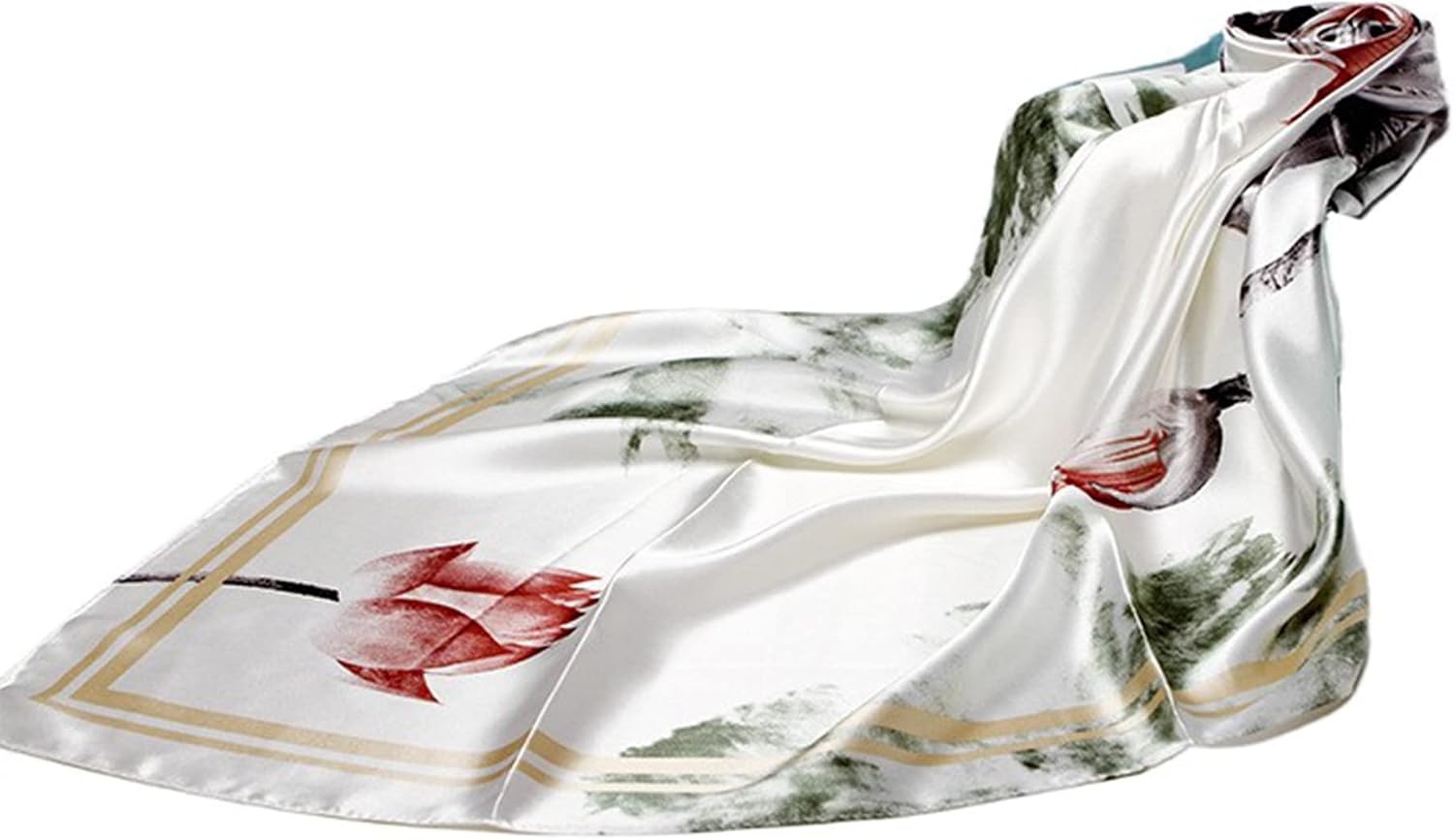 image:imageFAIRYGATE Seide Schal Damen Halstcher Seidentuch Schals Halstuch Seidenschal Scarf Bandana Taschentuch Handgelenk Kopftcher Einheitsgre 78Fdhzl91022