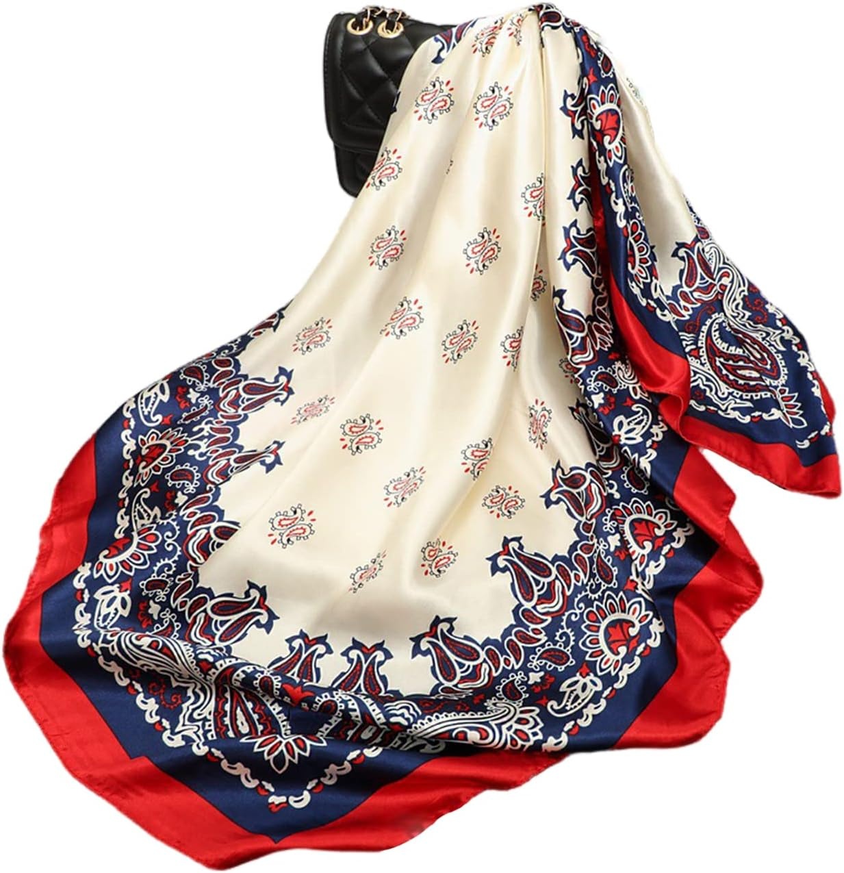 image:imageFAIRYGATE Seide Schal Damen Halstcher Seidentuch Schals Halstuch Seidenschal Scarf Bandana Taschentuch Handgelenk Kopftcher Einheitsgre 78Fdwxa2508