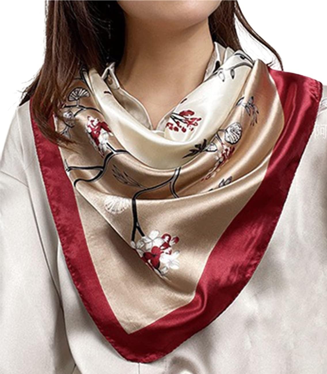 image:imageFAIRYGATE Seide Schal Damen Halstcher Seidentuch Schals Halstuch Seidenschal Scarf Bandana Taschentuch Handgelenk Kopftcher Einheitsgre 78Fdwxa2515