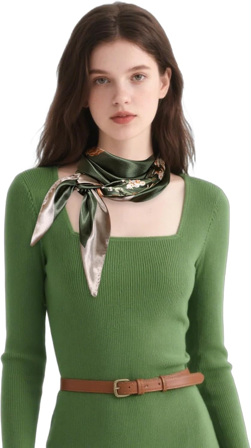 image:imageFAIRYGATE Seide Schal Damen Halstcher Seidentuch Schals Halstuch Seidenschal Scarf Bandana Taschentuch Handgelenk Kopftcher Einheitsgre 78Fdwxa2522