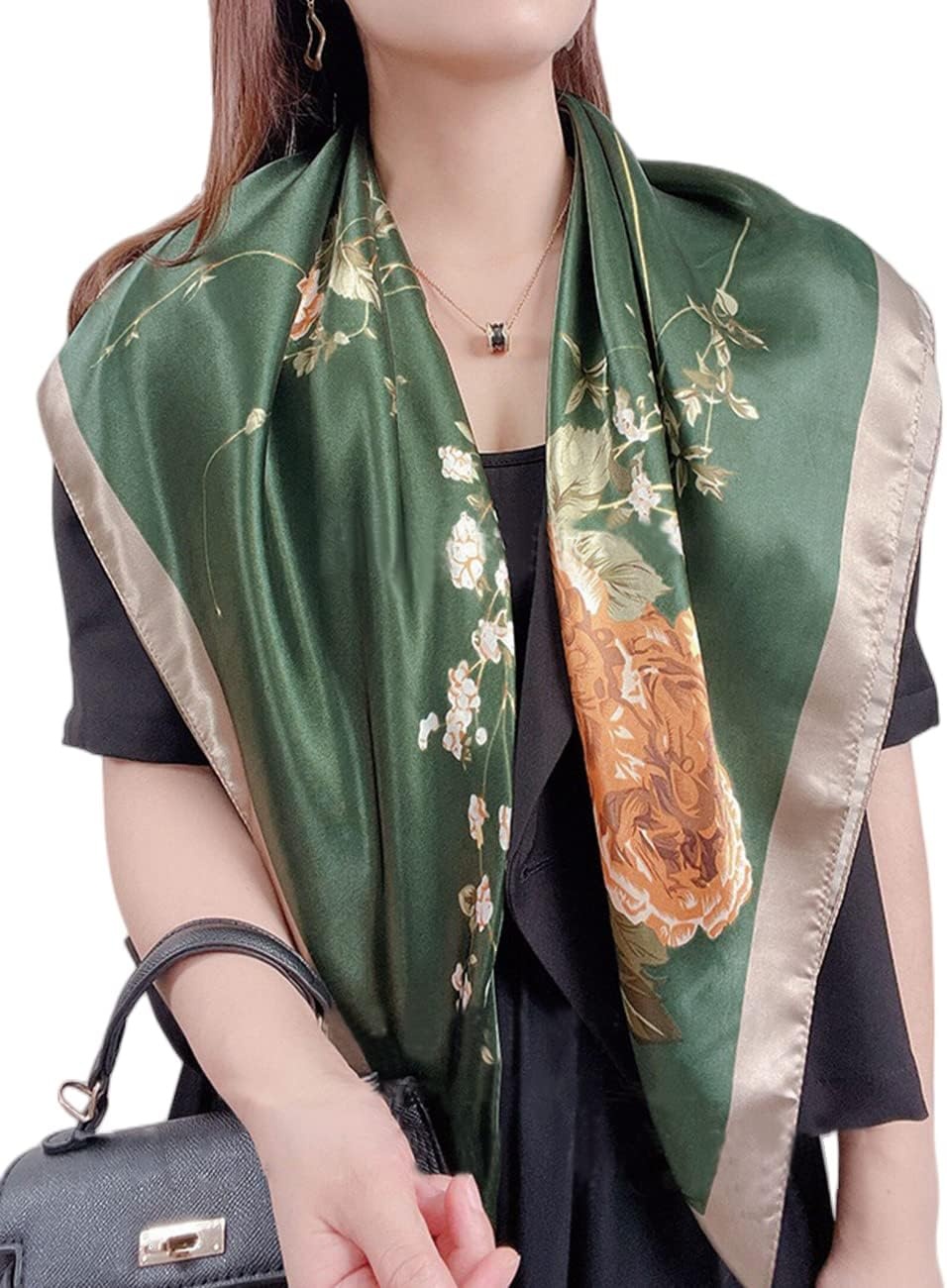 image:imageFAIRYGATE Seide Schal Damen Halstcher Seidentuch Schals Halstuch Seidenschal Scarf Bandana Taschentuch Handgelenk Kopftcher Einheitsgre 78Fdwxa2522