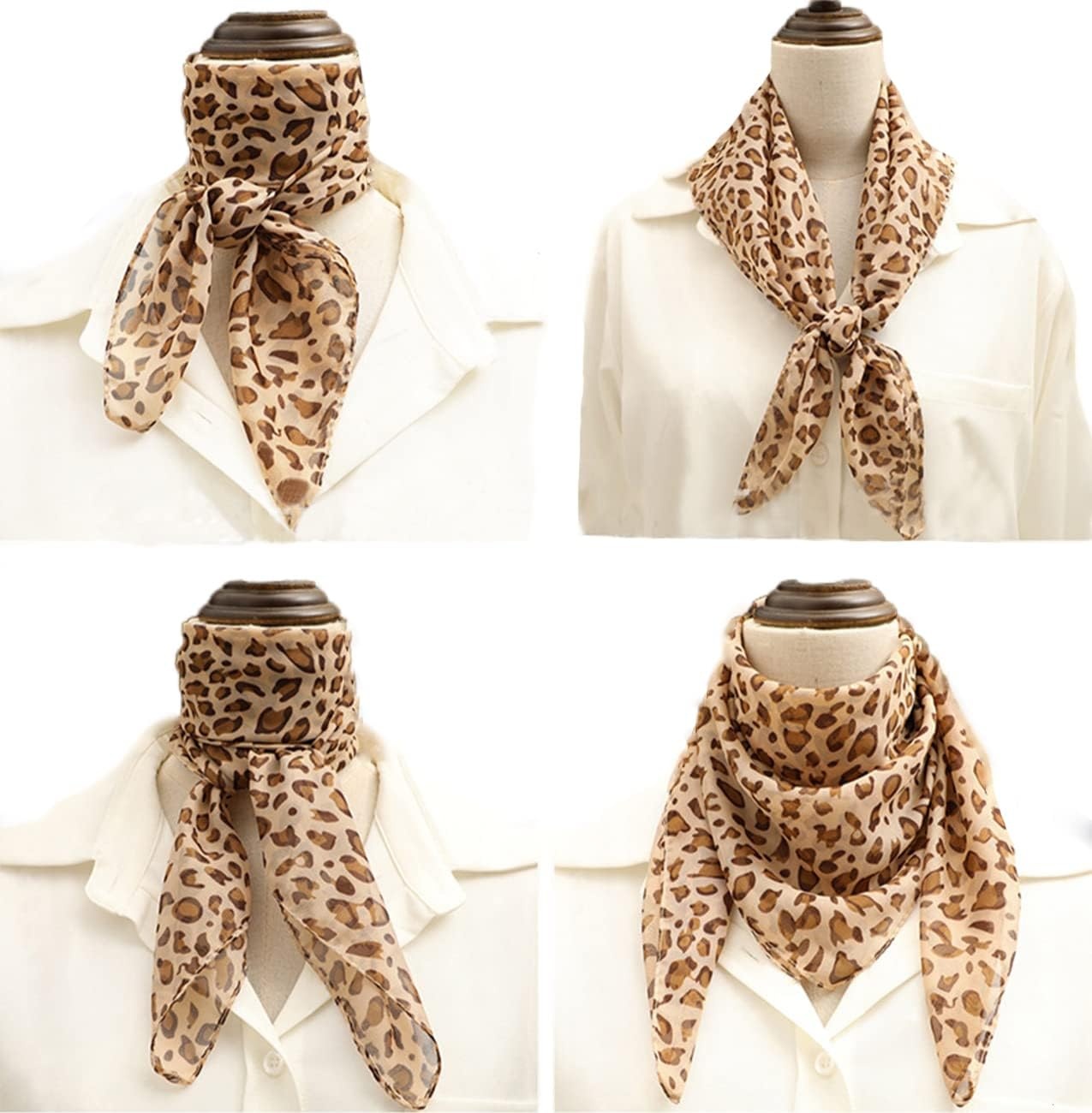 image:imageFAIRYGATE Seidenschal Damen Chiffon Elegante Seidentuch Haare Satintuch Halstuch Bandana Tuch Kopftcher Taschentuch Ansatz Scarf DA27Da2705