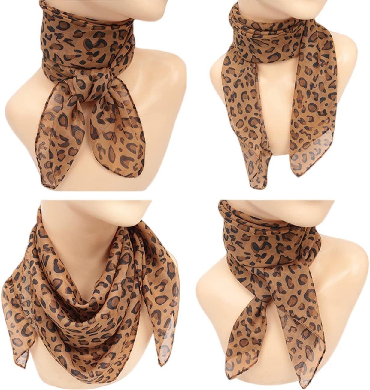 image:imageFAIRYGATE Seidenschal Damen Chiffon Elegante Seidentuch Haare Satintuch Halstuch Bandana Tuch Kopftcher Taschentuch Ansatz Scarf DA27Da2706