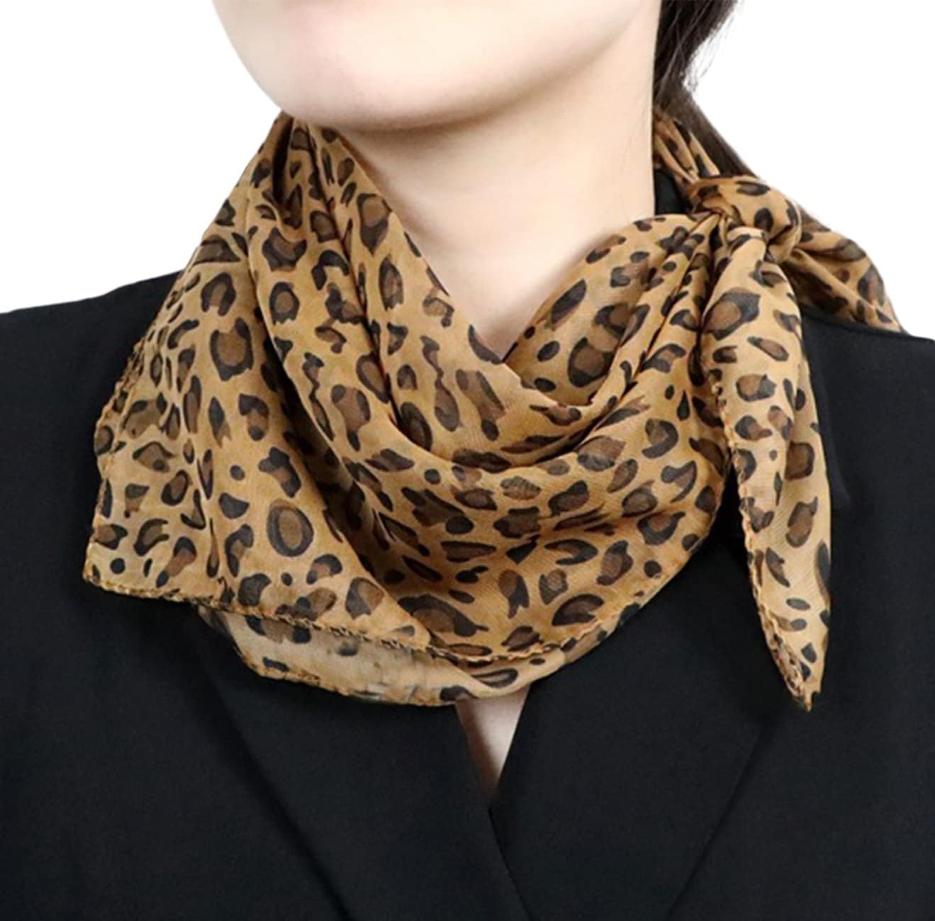 image:imageFAIRYGATE Seidenschal Damen Chiffon Elegante Seidentuch Haare Satintuch Halstuch Bandana Tuch Kopftcher Taschentuch Ansatz Scarf DA27Da2706