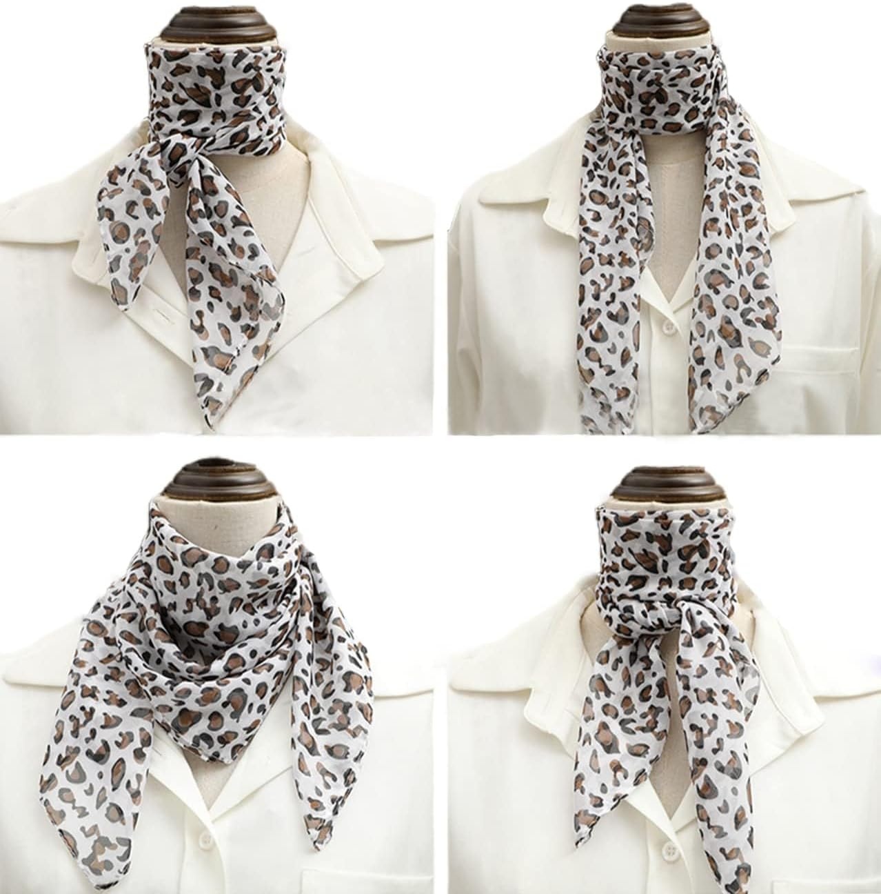 image:imageFAIRYGATE Seidenschal Damen Chiffon Elegante Seidentuch Haare Satintuch Halstuch Bandana Tuch Kopftcher Taschentuch Ansatz Scarf DA27Da2707