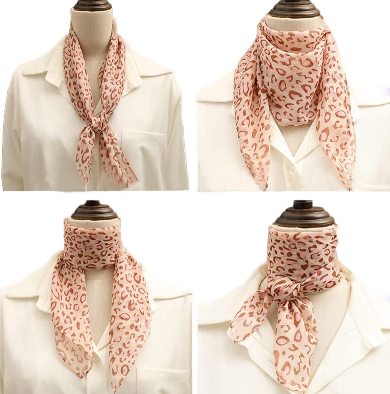 image:imageFAIRYGATE Seidenschal Damen Chiffon Elegante Seidentuch Haare Satintuch Halstuch Bandana Tuch Kopftcher Taschentuch Ansatz Scarf DA27Da2708