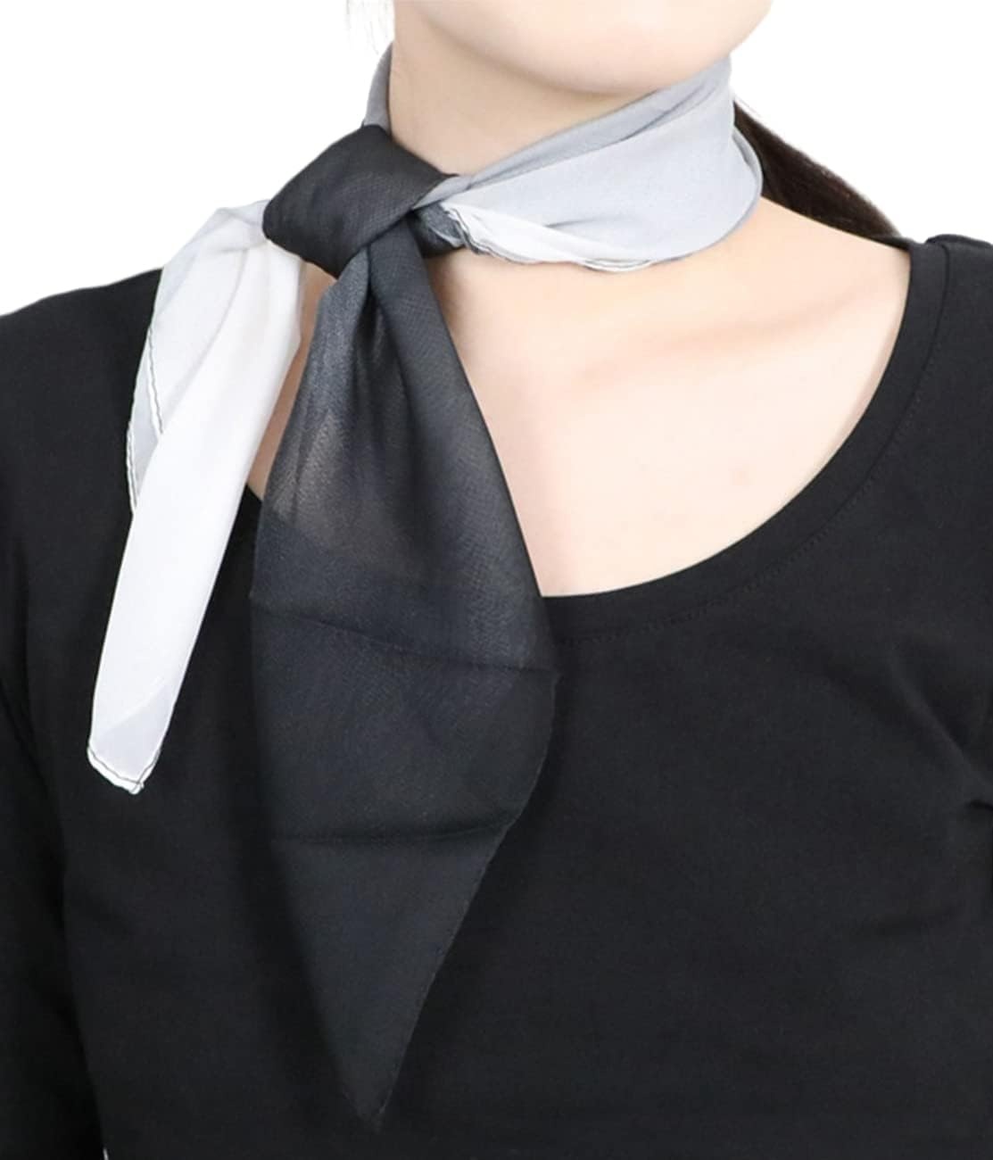 image:imageFAIRYGATE Seidenschal Damen Chiffon Elegante Seidentuch Haare Satintuch Halstuch Bandana Tuch Kopftcher Taschentuch Ansatz Scarf DA27Da2718