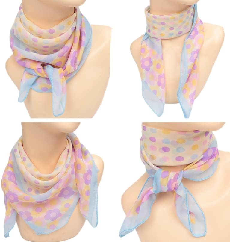 image:imageFAIRYGATE Seidenschal Damen Chiffon Elegante Seidentuch Haare Satintuch Halstuch Bandana Tuch Kopftcher Taschentuch Ansatz Scarf DA27Da2724