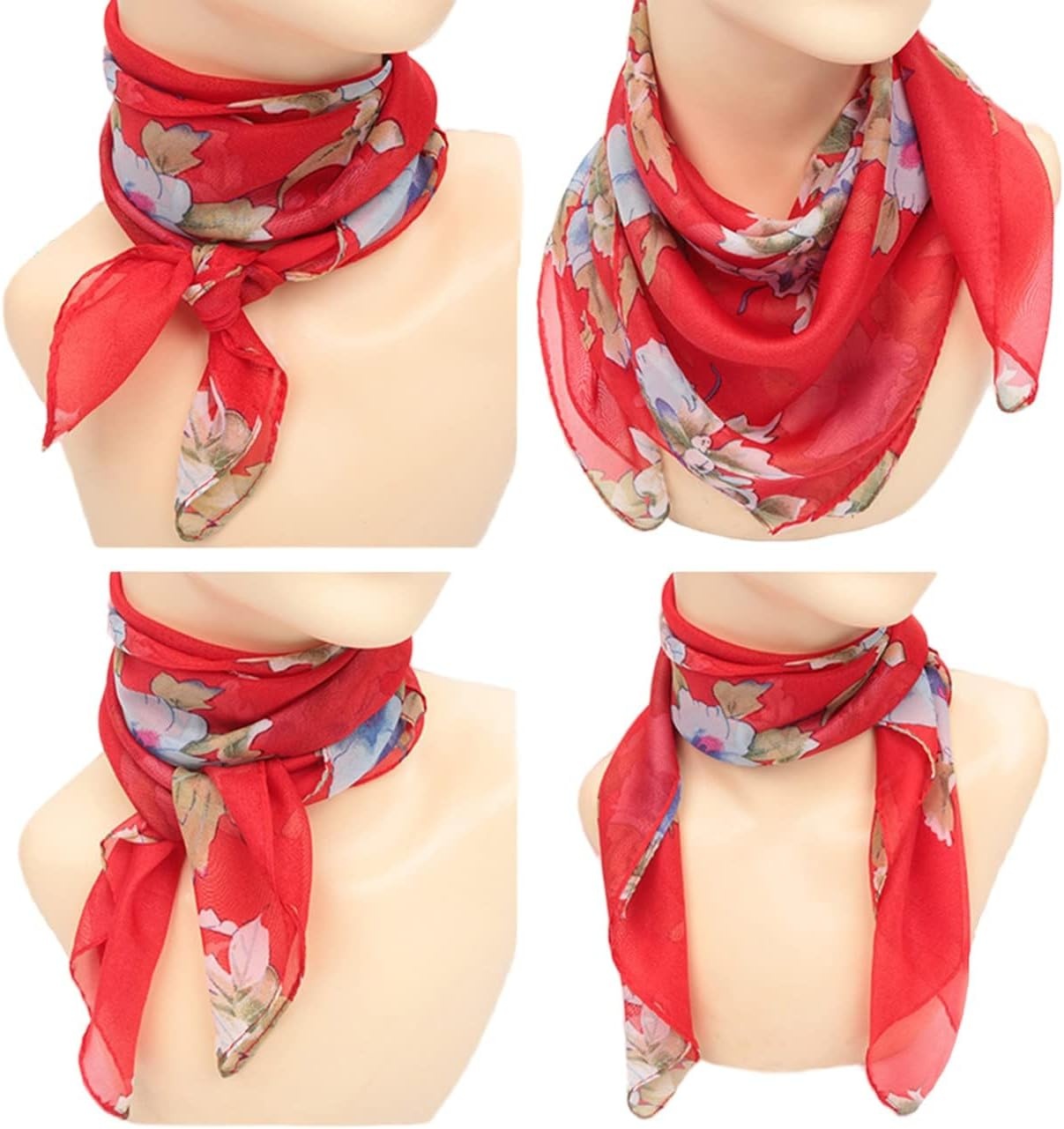 image:imageFAIRYGATE Seidenschal Damen Chiffon Elegante Seidentuch Haare Satintuch Halstuch Bandana Tuch Kopftcher Taschentuch Ansatz Scarf DA27Fdwxa2615