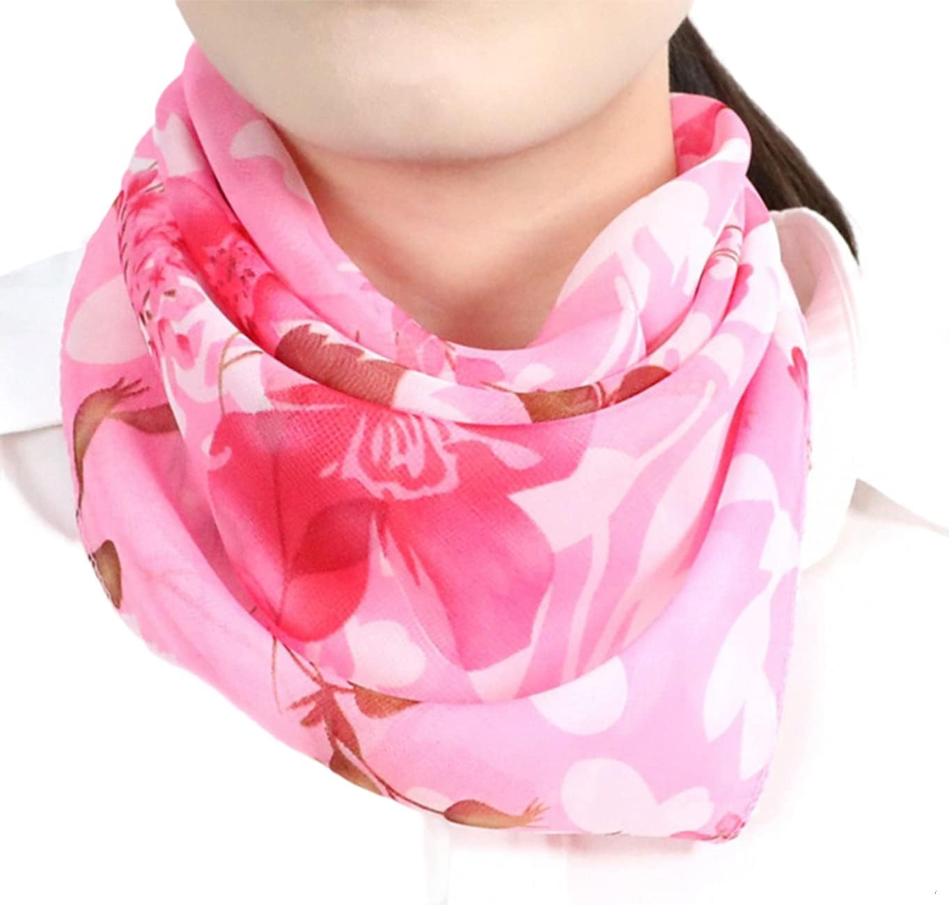 image:imageFAIRYGATE Seidenschal Damen Chiffon Elegante Seidentuch Haare Satintuch Halstuch Bandana Tuch Kopftcher Taschentuch Ansatz Scarf DA27Fdwxa2808