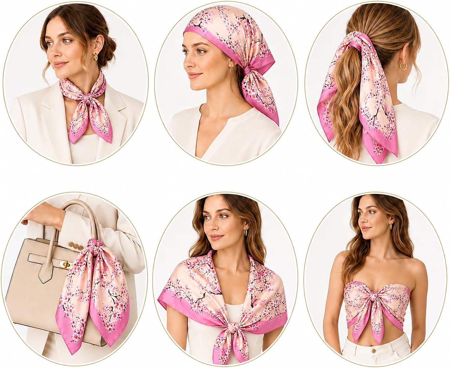 image:imageFAIRYGATE Seidentuch Damen Seidentuch Seide Leicht Seidenschal Bandana Halstuch Kopftuch Elegante Schal Tuch Geschenk fr Frauen DA21Da2107
