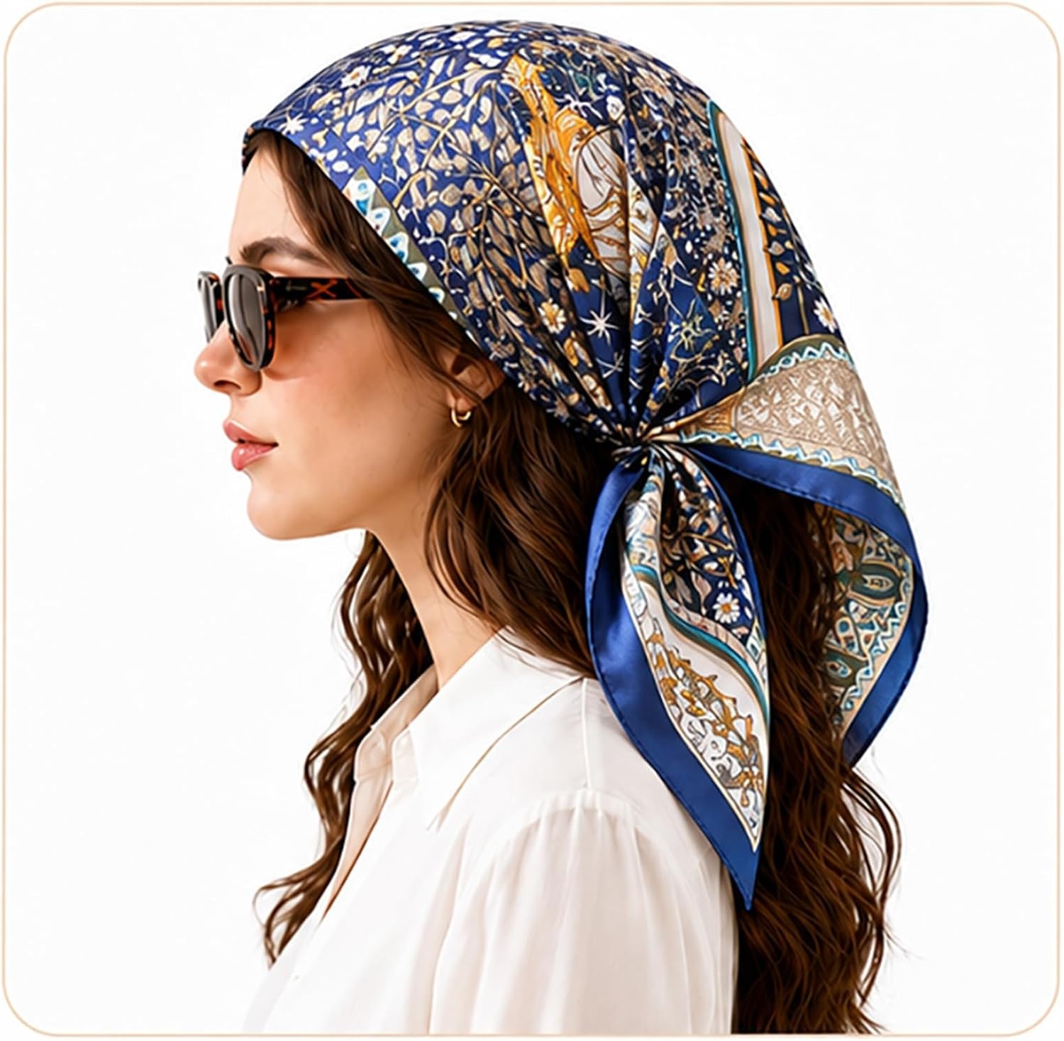 image:imageFAIRYGATE Seidentuch Damen Seidentuch Seide Leicht Seidenschal Bandana Halstuch Kopftuch Elegante Schal Tuch Geschenk fr Frauen DA21Da2123