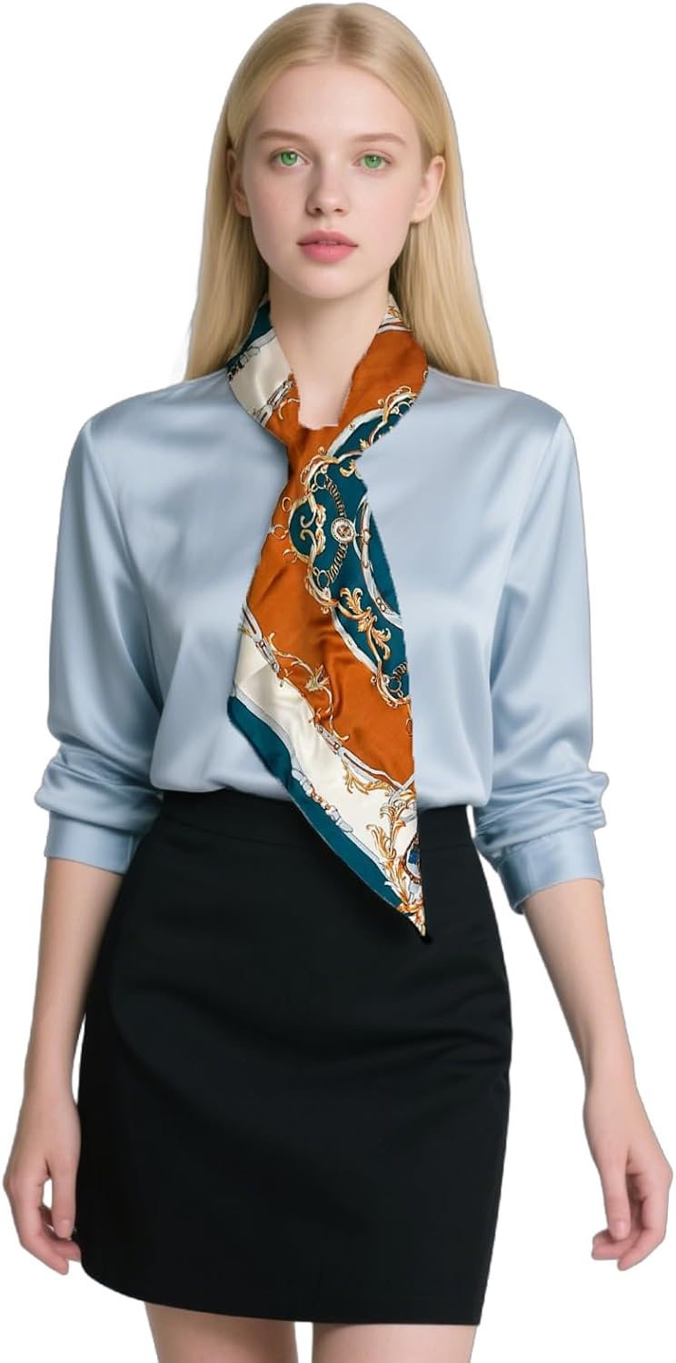 image:imageFAIRYGATE Seidentuch Damen Seidentuch Seide Leicht Seidenschal Bandana Halstuch Kopftuch Elegante Schal Tuch Geschenk fr Frauen DA21Fdgh96011