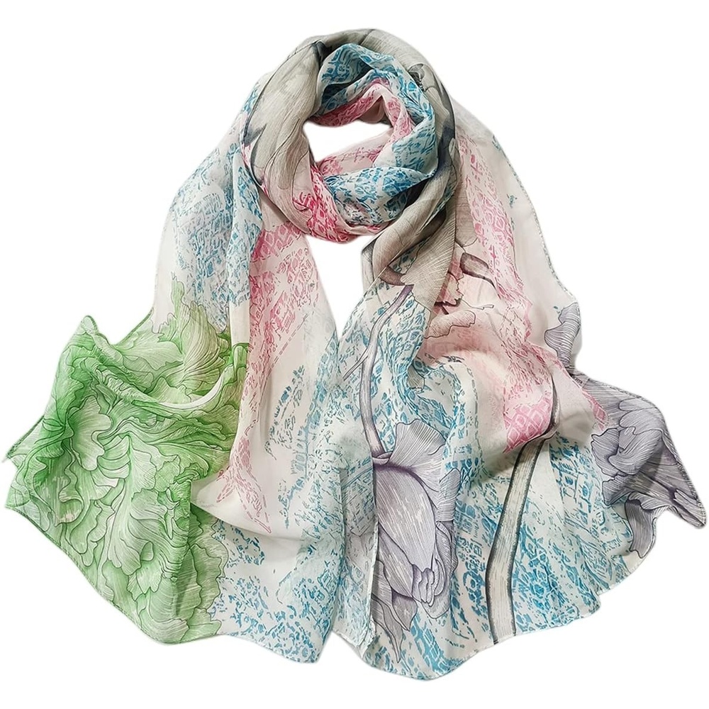 image:imageFAIRYGATE Chiffon Retro Schal Damen Leichtes Halstuch Seiden Chiffon Halstuch fr Mdchen Frauen Halstuch Kopftuch39007