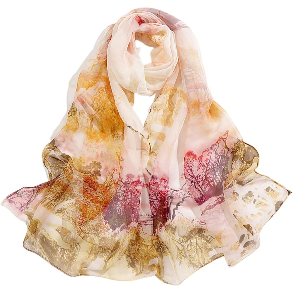 image:imageFAIRYGATE Chiffon Retro Schal Damen Leichtes Halstuch Seiden Chiffon Halstuch fr Mdchen Frauen Halstuch Kopftuch39013